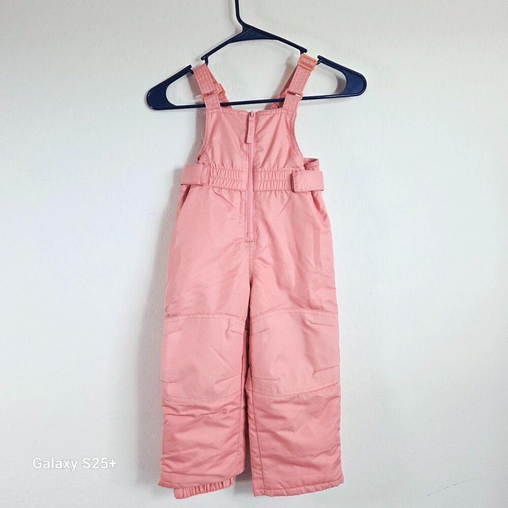 Cat & Jack Pink Waterproof Insulated Snow Bib Overalls Toddler 2T